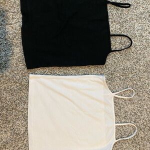 Wild Fable Chic Black and White Camisole Duo Size Medium Women’s